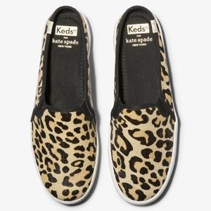 Keds x Kate Spade leopard mule sneakers